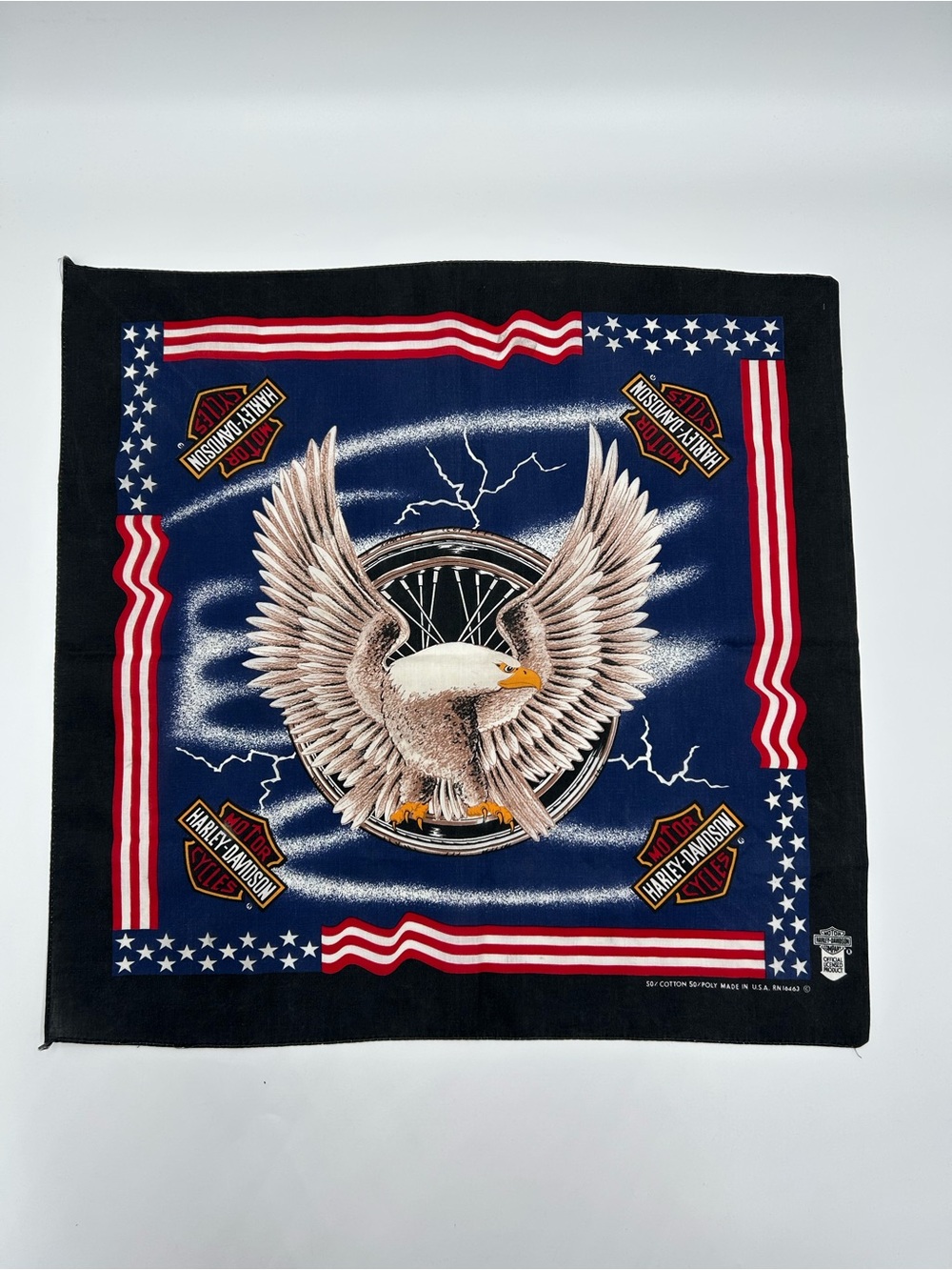 Harley-Davidson Navy, Red, White & Black American Flag Bandana